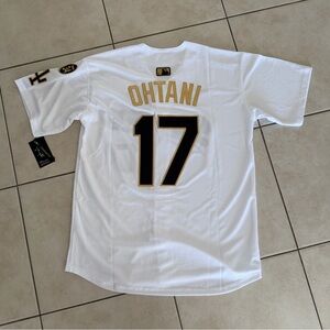 Nike Shohei Ohtani #17 Dodgers Gold World Series Jersey